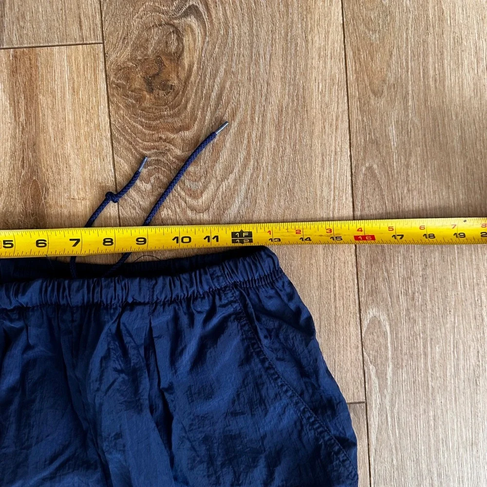 Nike Vintage Navy Blue Nylon Windbreaker Track Pants‎ Mens Medium Zipper Cuffs